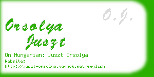 orsolya juszt business card